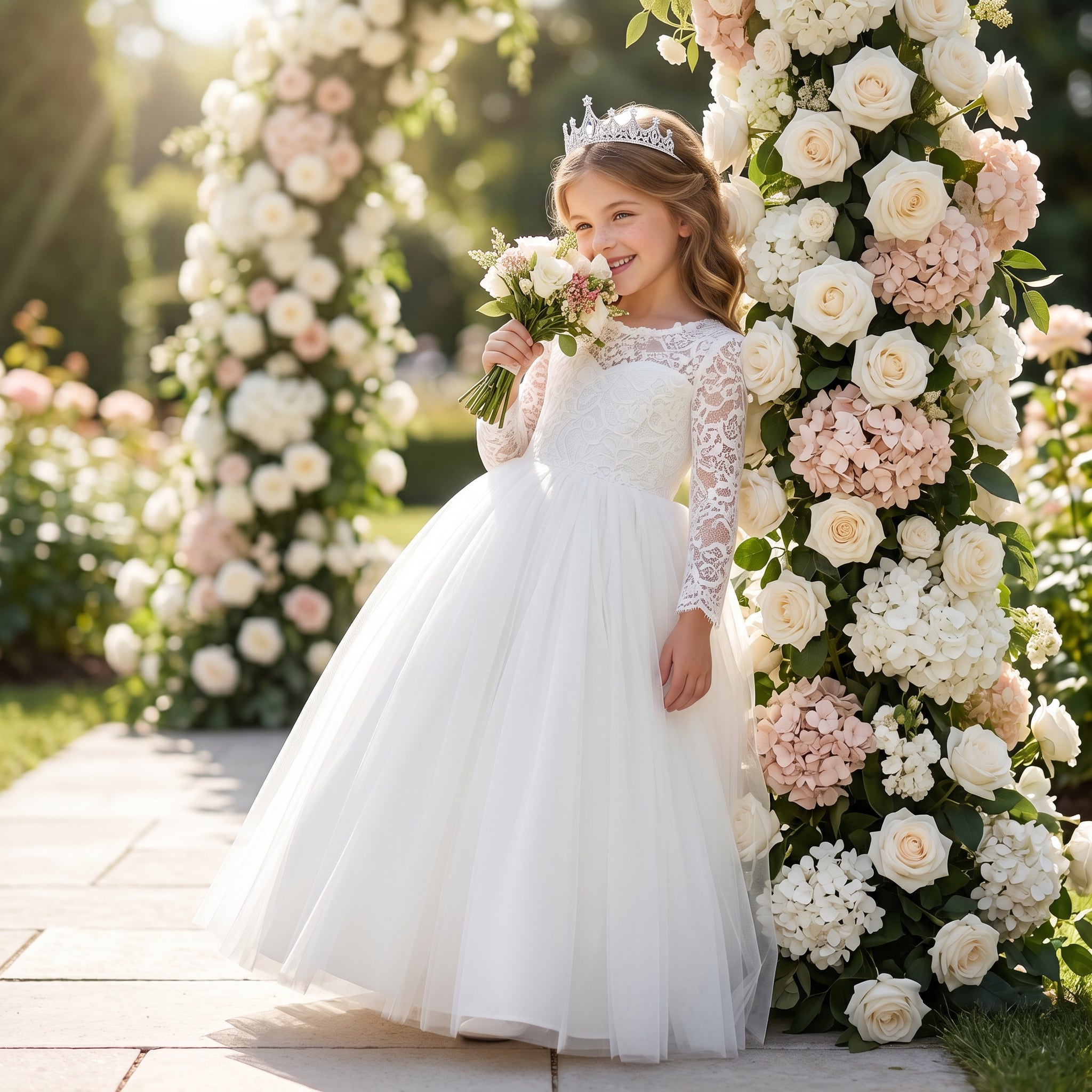 Lulu Gala | Graceful V-Back Communion Gown