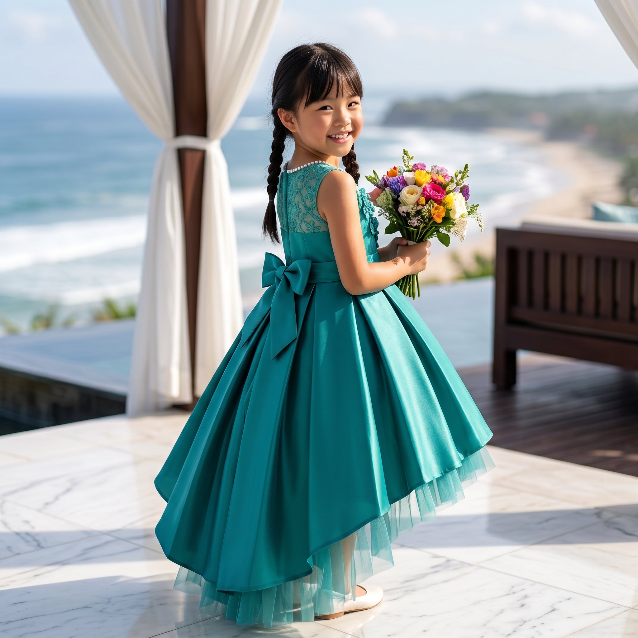 Lulu Gala | Satin Majesty Lace Gown