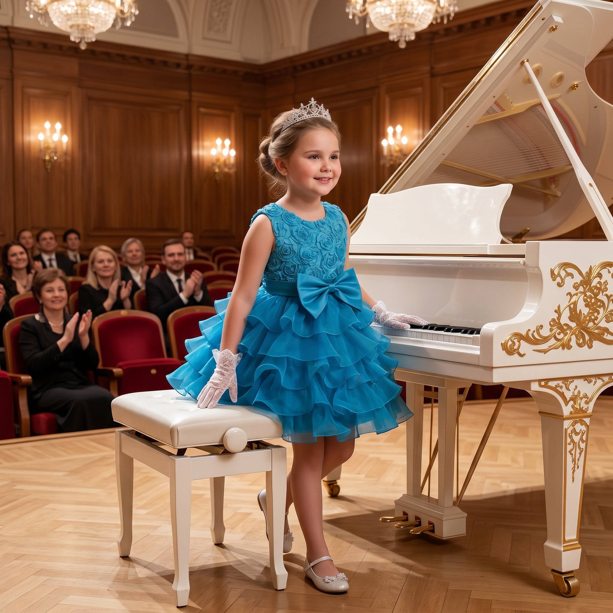 Lulu Gala | Rose Petal Symphony Tiered Gown