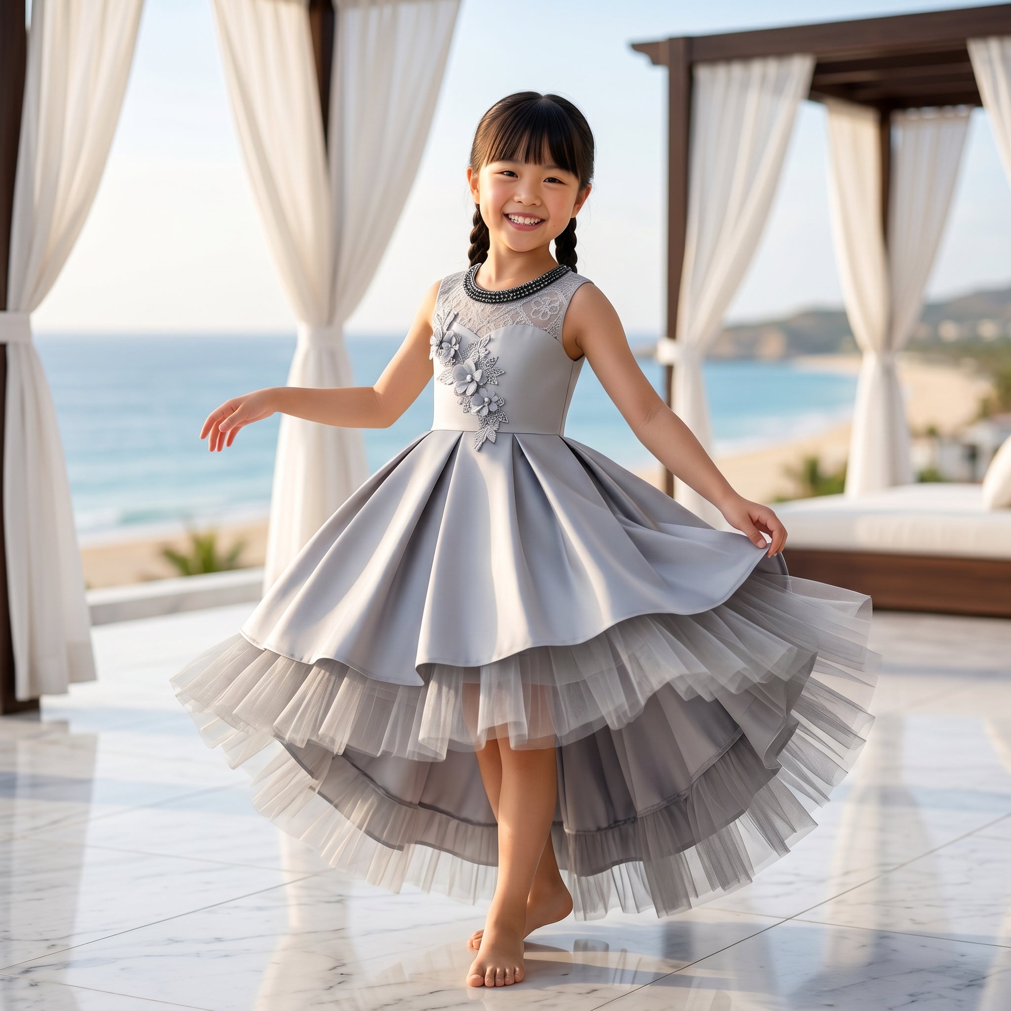 Lulu Gala | Satin Majesty Lace Gown