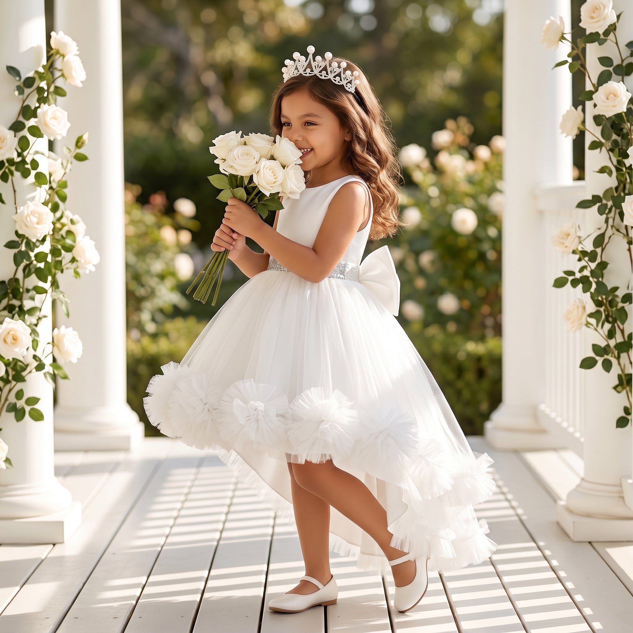 Lulu Gala | 3D Floral Symphony High-Low Gown