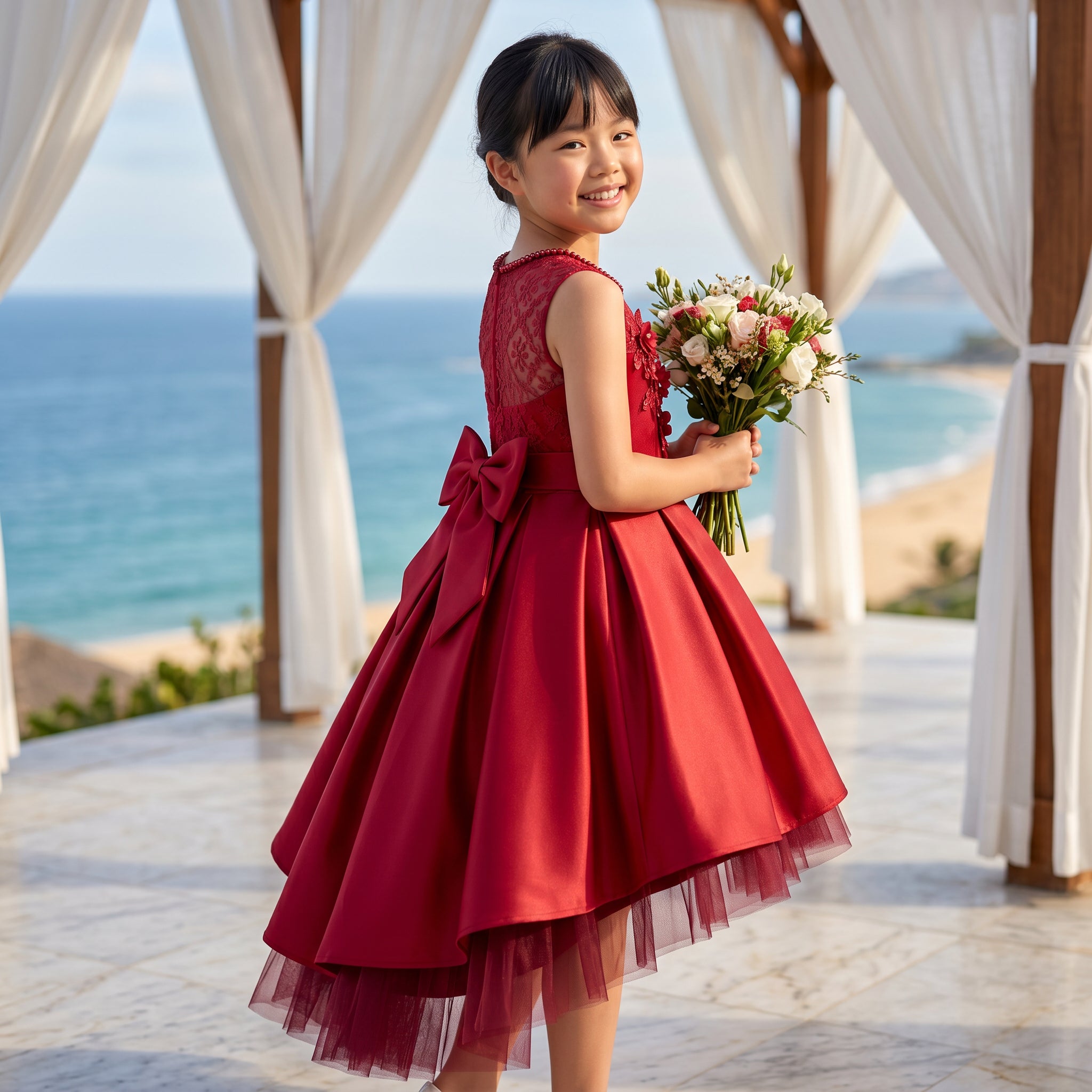 Lulu Gala | Satin Majesty Lace Gown