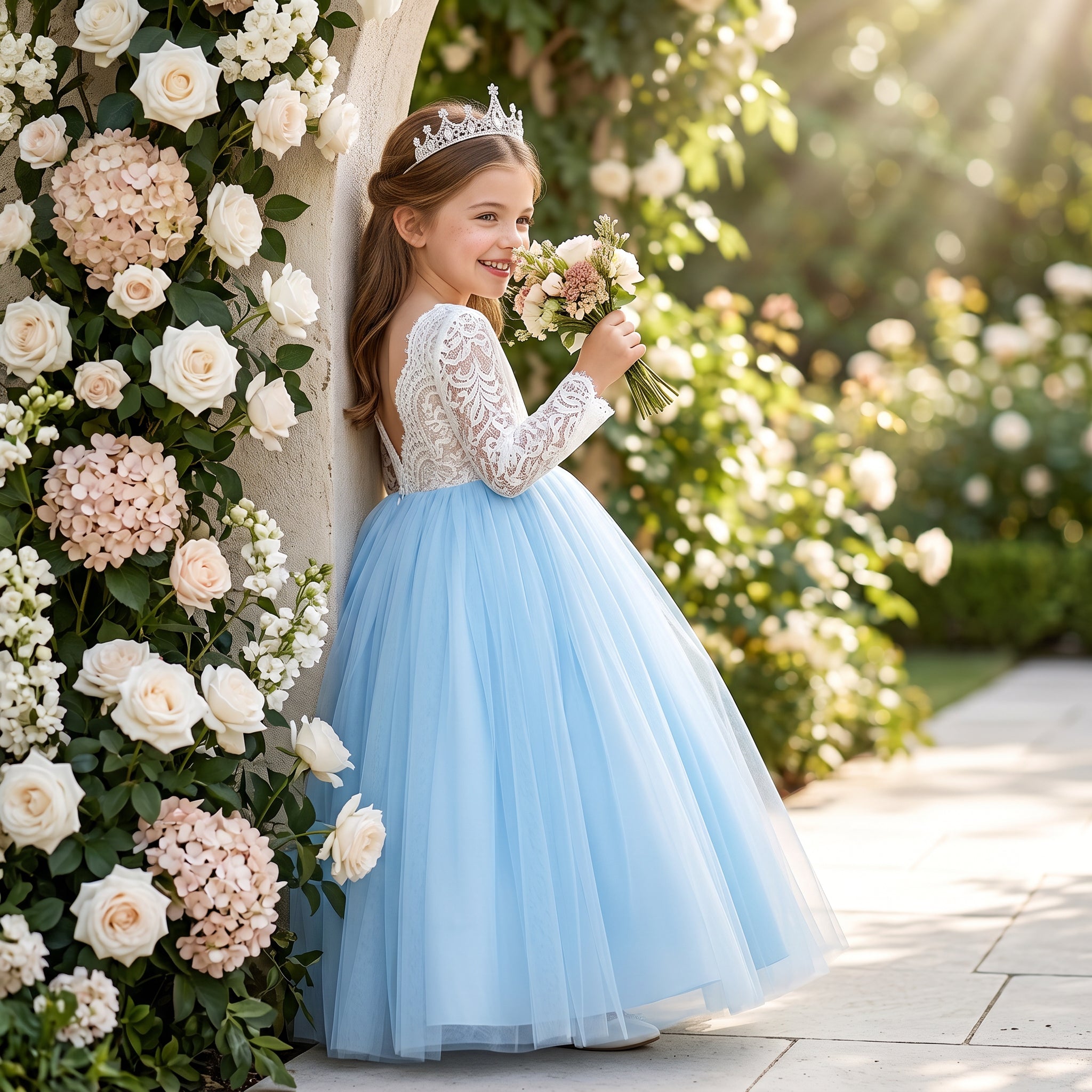 Lulu Gala | Graceful V-Back Communion Gown