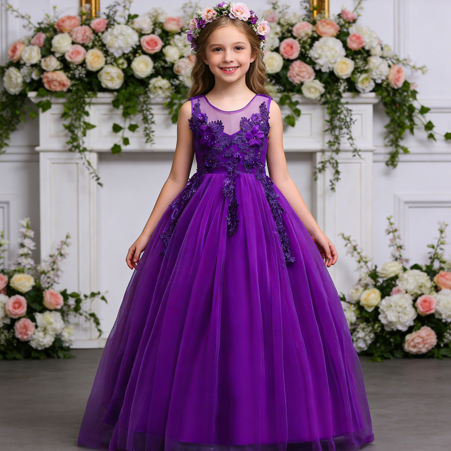 Lulu Gala | Floating Petal Lace Gown