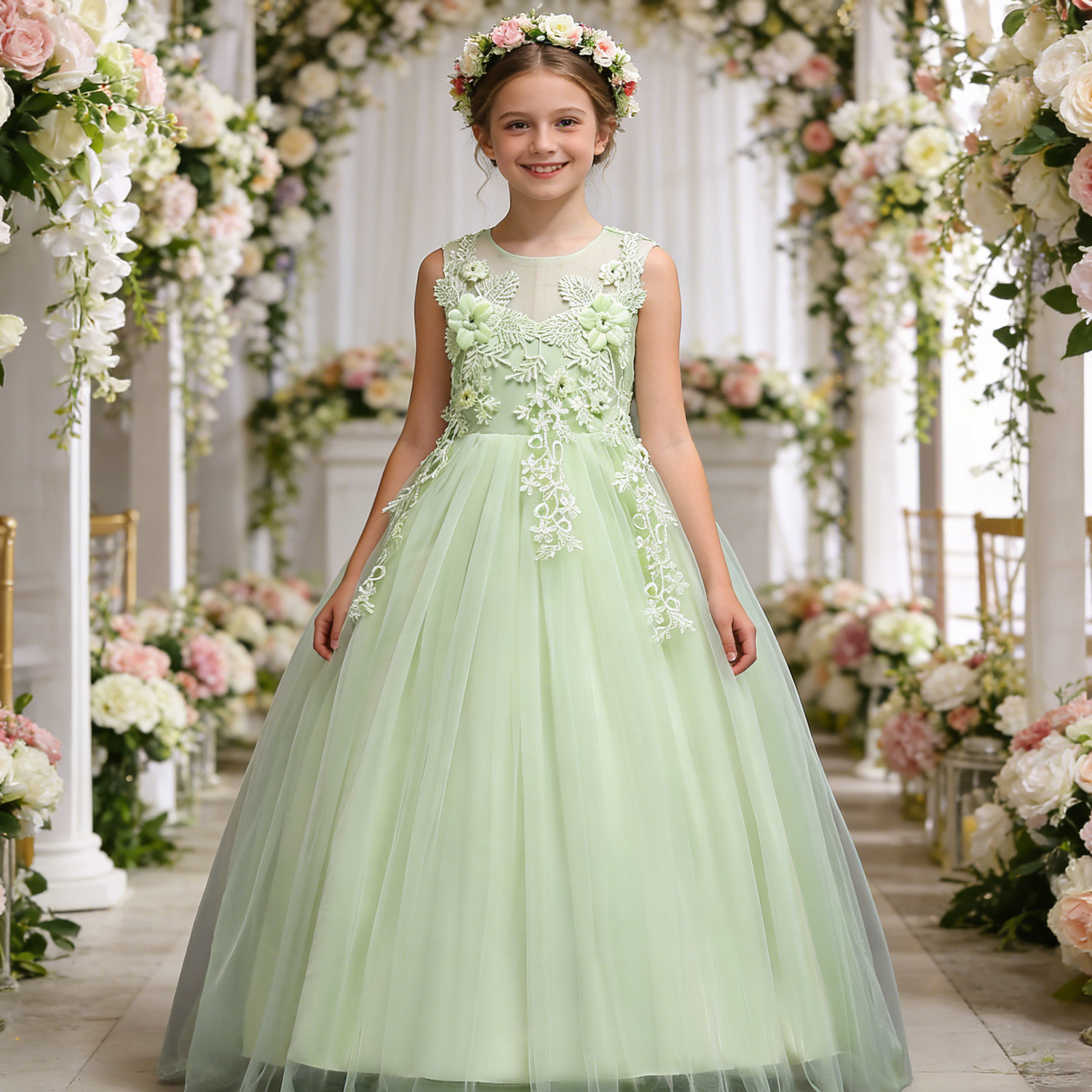 Lulu Gala | Floating Petal Lace Gown