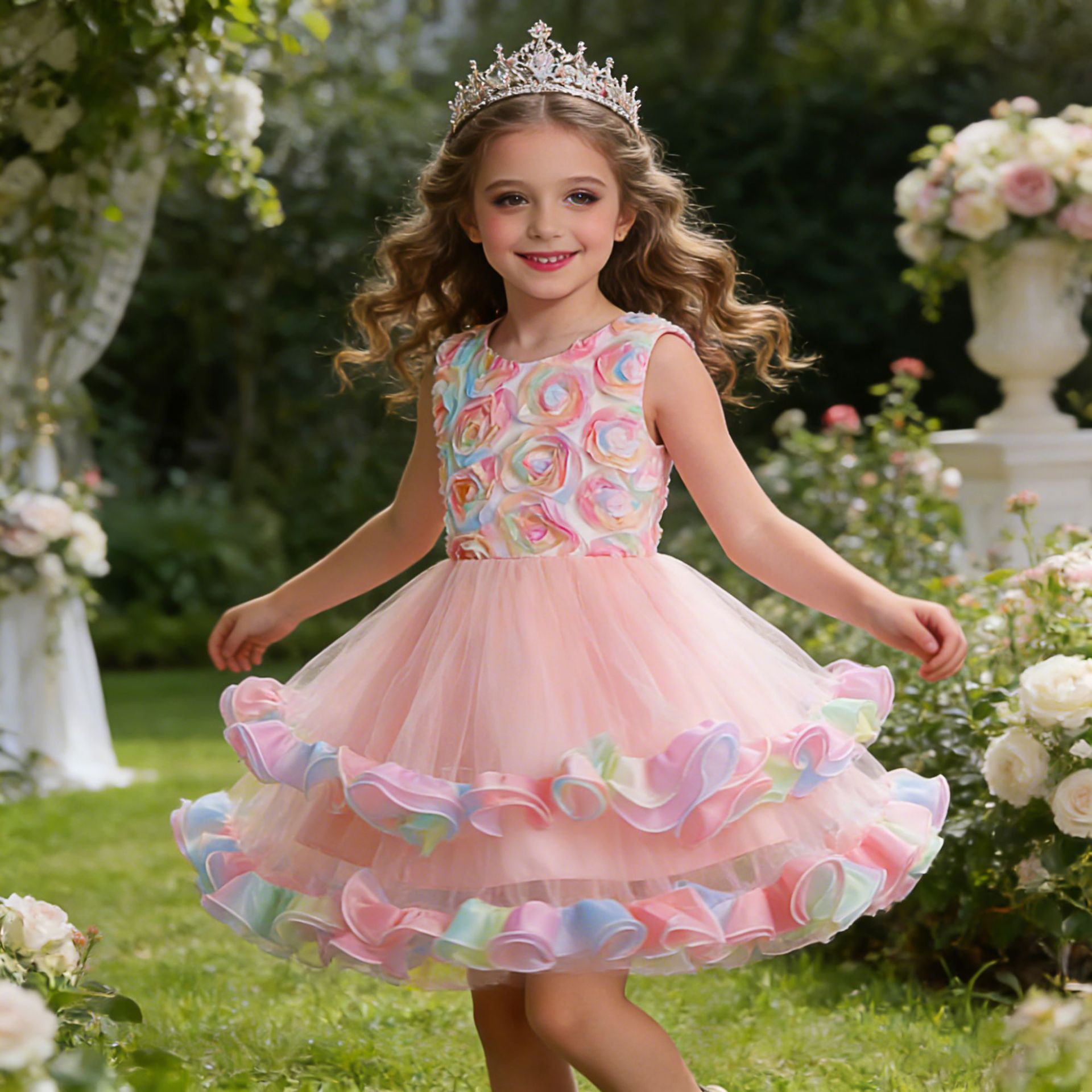 Lulu Gala | 3D Floral Symphony Tiered Gown